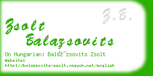 zsolt balazsovits business card